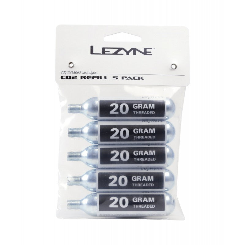 Патрон със сгъстен въздух LEZYNE 20G CO2 CARTRIDGE - 5 PACK
