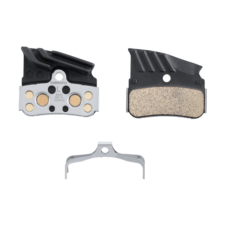 НАКЛАДКИ SHIMANO МЕТАЛНИ N046 С ПРУЖИНА И ОРЕБРЯВАНЕ