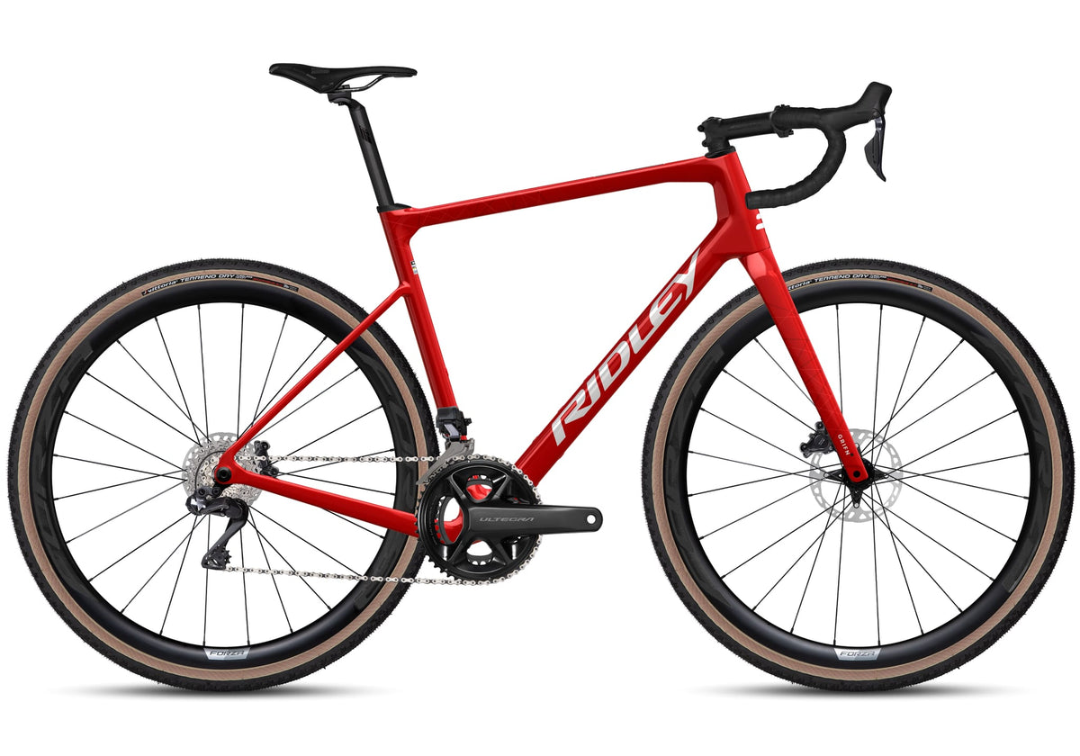 Шосеен велосипед Ridley Grifn Ultegra Di2 — 2026 — Candy Red Metallic Silver