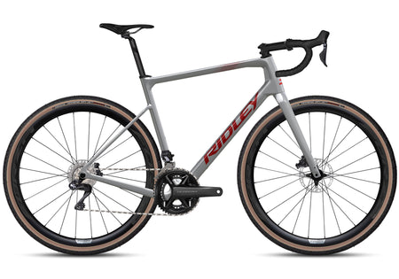 Шосеен велосипед Ridley Grifn Ultegra Di2 — 2026 — Battleship Grey/Candy Red Metallic