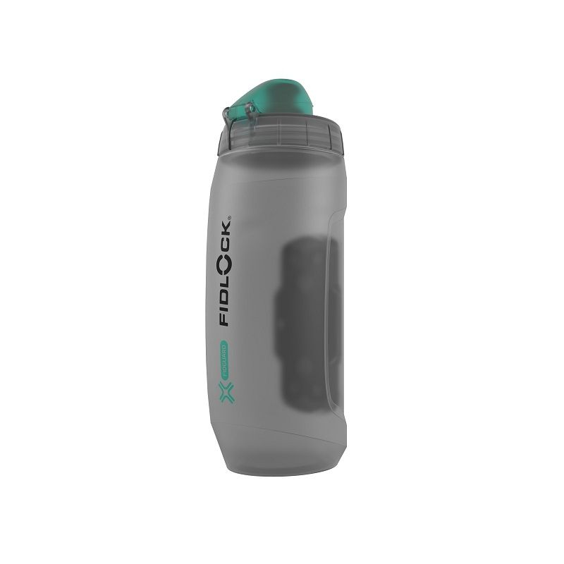 FIDLOCK Twist Bottle 590 Antibacterial + Bike Base Smoke Grey