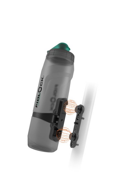 FIDLOCK Twist Bottle Antibacterial 800 + Bike Base Smoke