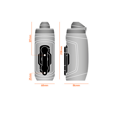 FIDLOCK Twist Bottle 590 + Bike Base Smoke Grey