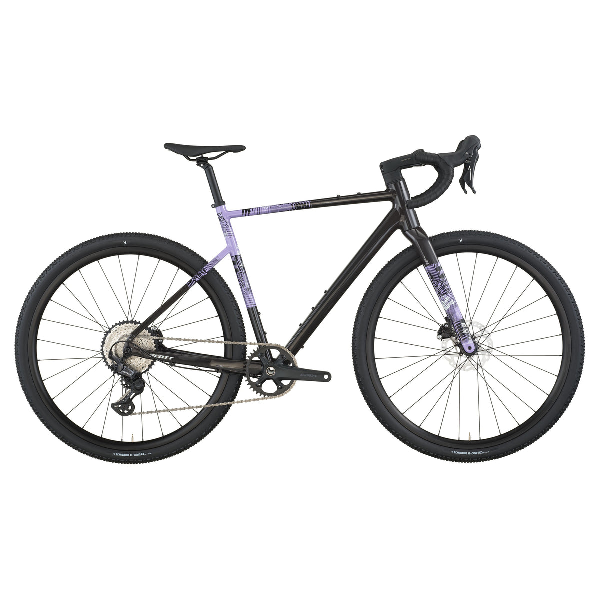 Гравел велосипед Scott Speedster Gravel 10 Black / Tulip Purple 2026 — цял велосипед / рамков комплект