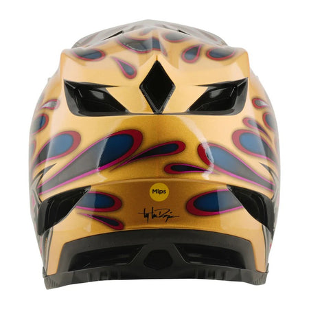Full-face каска Troy Lee Designs D4 Carbon MIPS — Overspray — Gold / Black