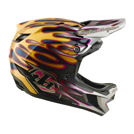 Full-face каска Troy Lee Designs D4 Carbon MIPS — Overspray — Gold / Black