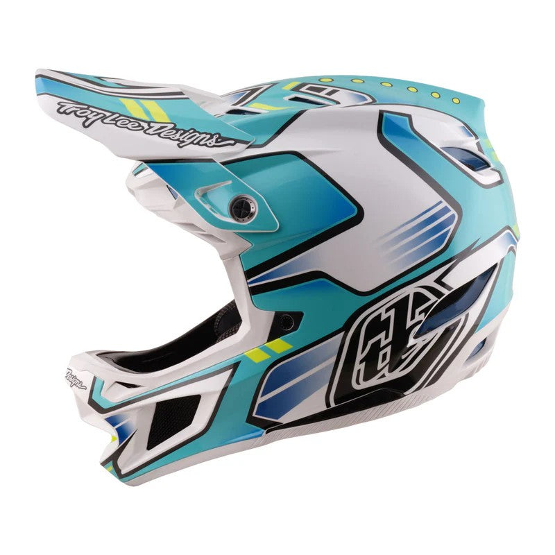 Full-face каска Troy Lee Designs D4 Composite MIPS — Crest — Real Teal