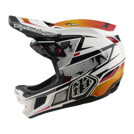 Full-face каска Troy Lee Designs D4 Composite MIPS — Lined Up — White
