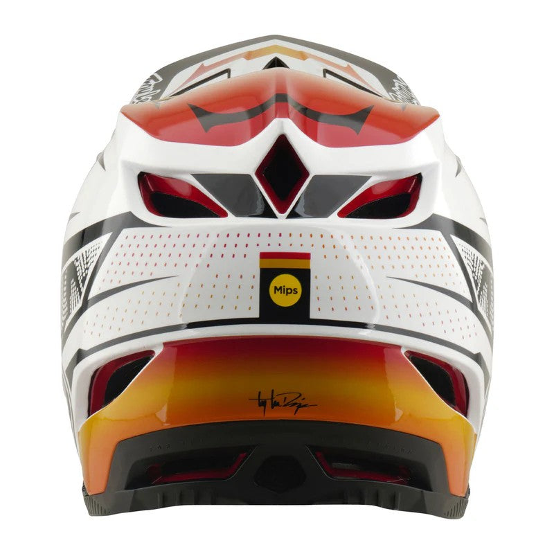 Full-face каска Troy Lee Designs D4 Composite MIPS — Lined Up — White