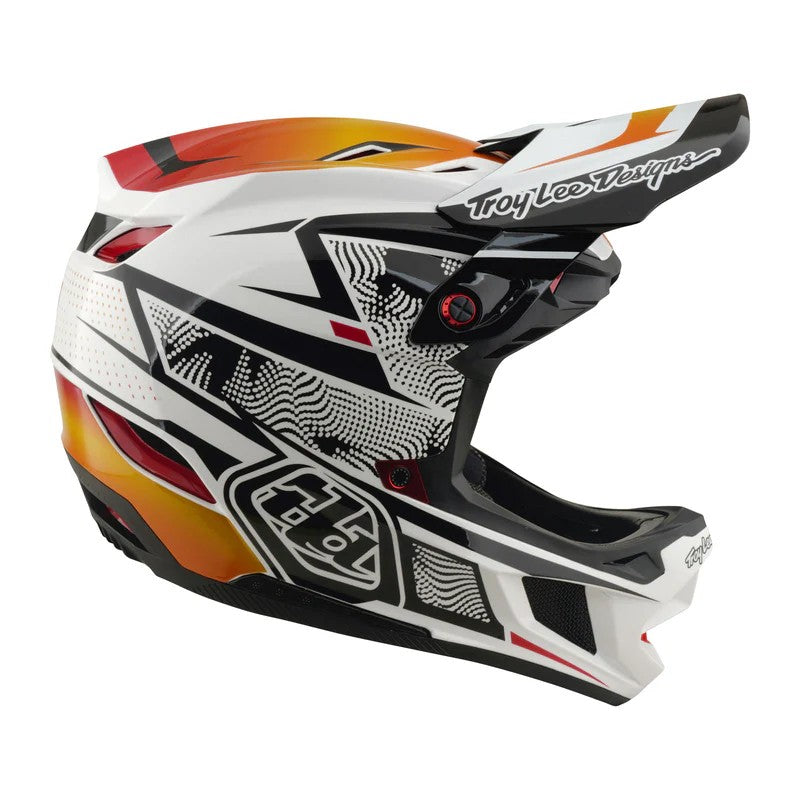 Full-face каска Troy Lee Designs D4 Composite MIPS — Lined Up — White