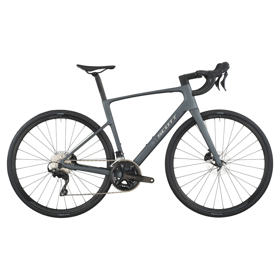 Шосеен велосипед Scott Addict 50 Carbon Grey 2026 — общ изглед